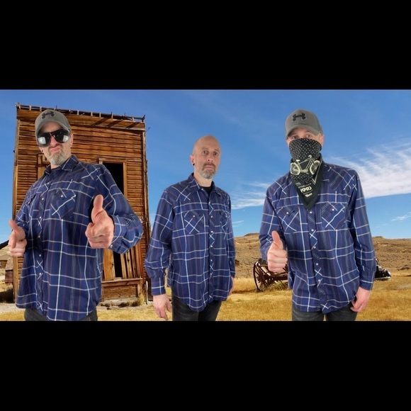 VINTAGE Youngbloods Authentic Western Plaid Pearl-Snap XL - Picture 2 of 13